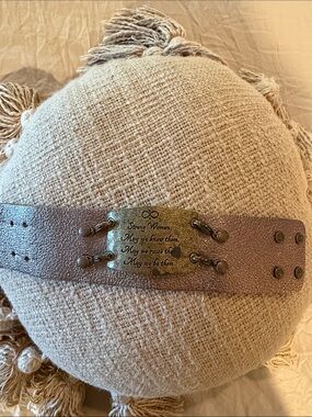 Lenny and Eva Brand Strong Women Metallic bronze Leather Cuff Bracelet